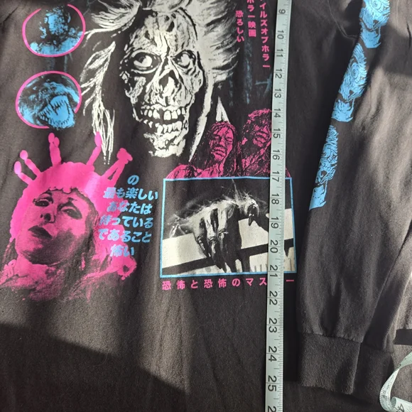 Creepshow Japanese Retro Horror Graphic Long Sleeve Shirt - Picture 4 of 5